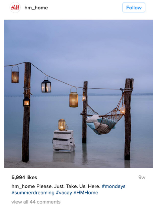 Social media post on Instagram with minimal hashtags.