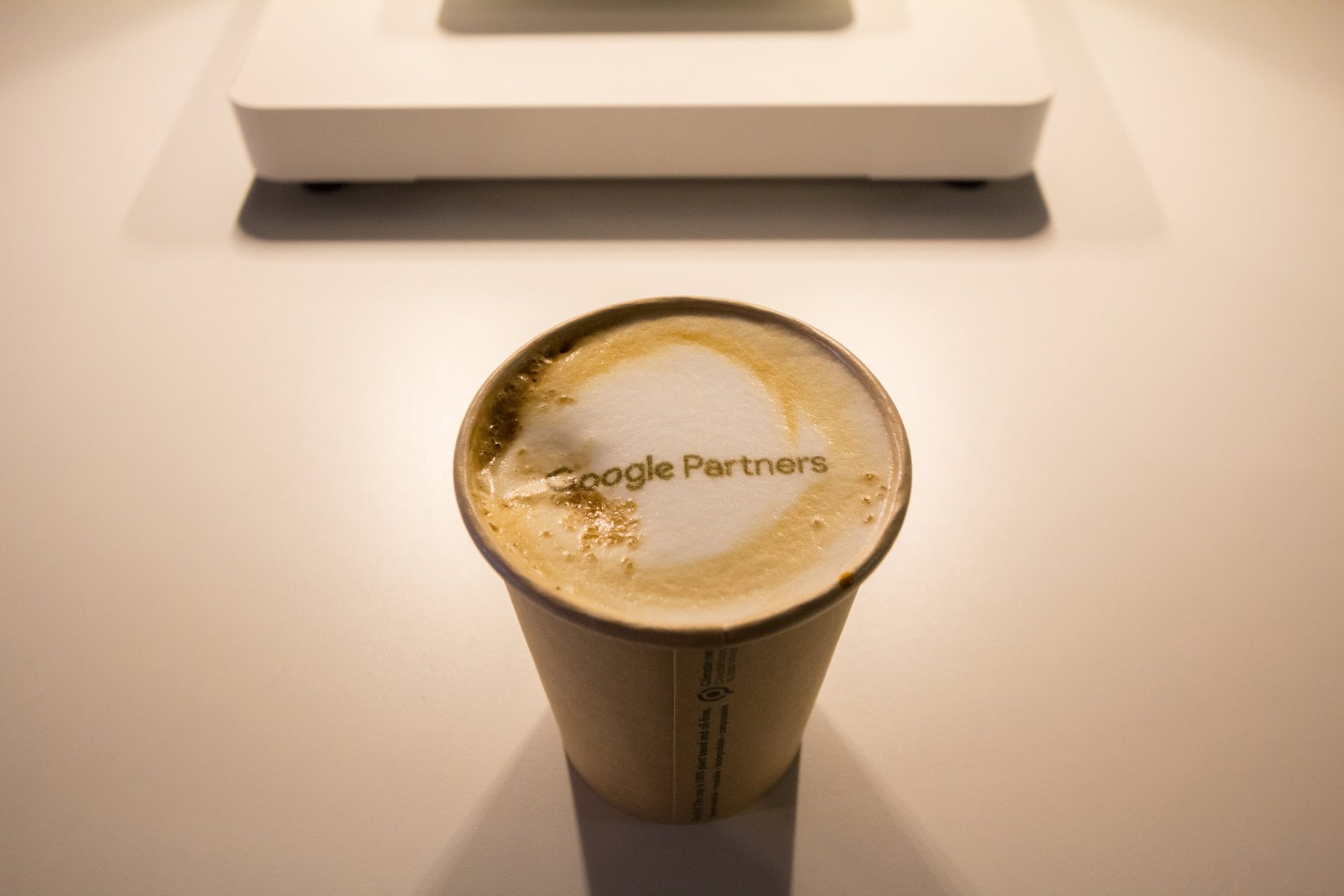 Google Partners Connect event coffee.